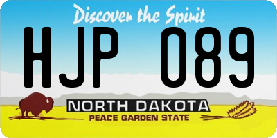 ND license plate HJP089