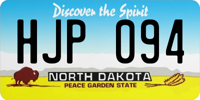 ND license plate HJP094