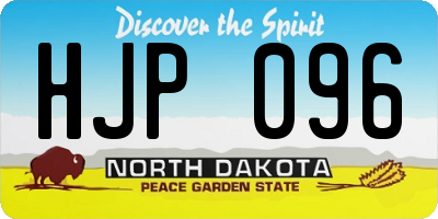 ND license plate HJP096