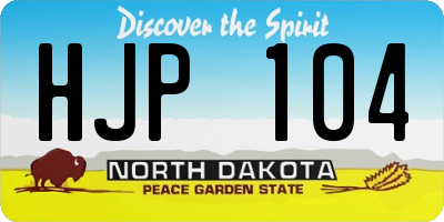 ND license plate HJP104