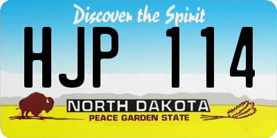 ND license plate HJP114