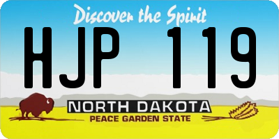 ND license plate HJP119