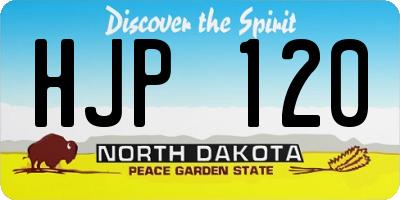 ND license plate HJP120