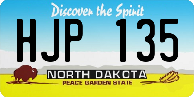 ND license plate HJP135