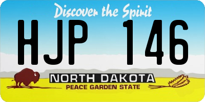 ND license plate HJP146