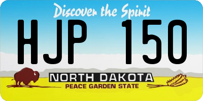 ND license plate HJP150