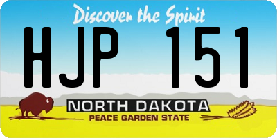 ND license plate HJP151