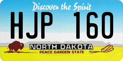 ND license plate HJP160