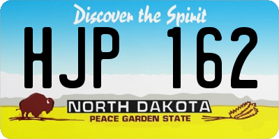 ND license plate HJP162