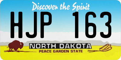 ND license plate HJP163