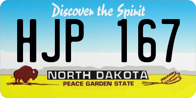 ND license plate HJP167