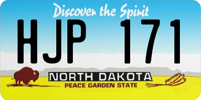 ND license plate HJP171