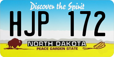 ND license plate HJP172