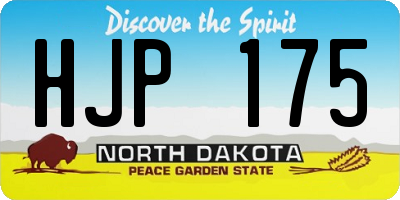ND license plate HJP175