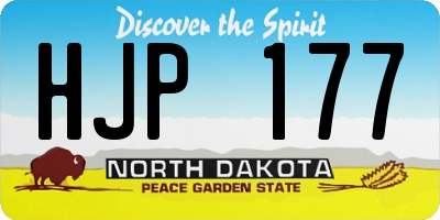 ND license plate HJP177
