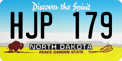 ND license plate HJP179