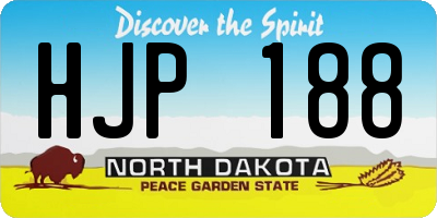 ND license plate HJP188