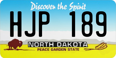 ND license plate HJP189