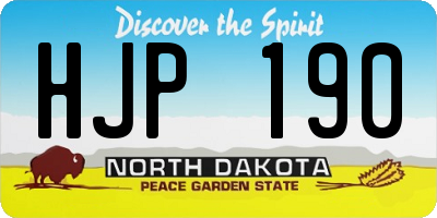 ND license plate HJP190