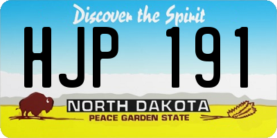 ND license plate HJP191