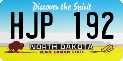 ND license plate HJP192