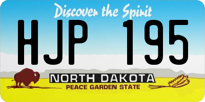 ND license plate HJP195
