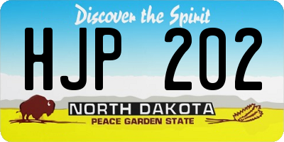 ND license plate HJP202