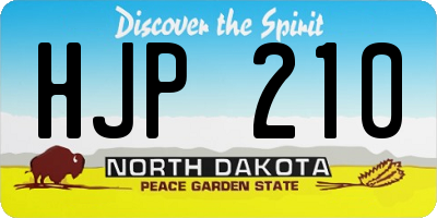 ND license plate HJP210