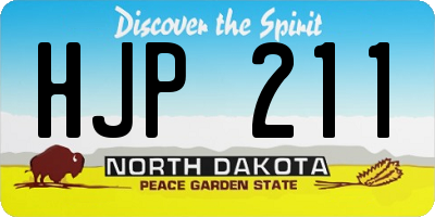 ND license plate HJP211