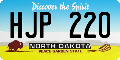ND license plate HJP220