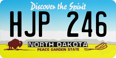 ND license plate HJP246
