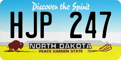 ND license plate HJP247