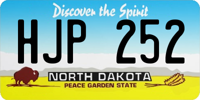 ND license plate HJP252