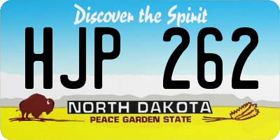 ND license plate HJP262