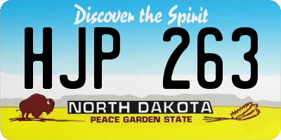 ND license plate HJP263