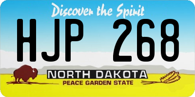 ND license plate HJP268