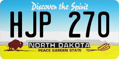 ND license plate HJP270