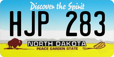 ND license plate HJP283