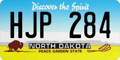 ND license plate HJP284