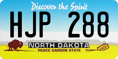 ND license plate HJP288