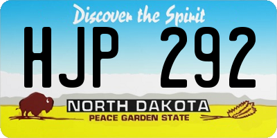 ND license plate HJP292