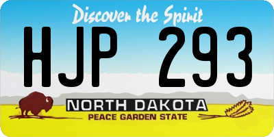 ND license plate HJP293