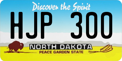 ND license plate HJP300