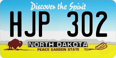 ND license plate HJP302