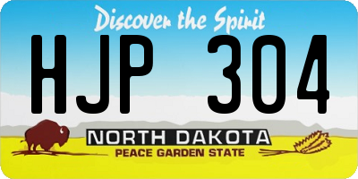 ND license plate HJP304