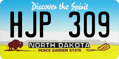 ND license plate HJP309