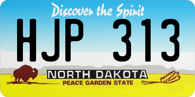 ND license plate HJP313
