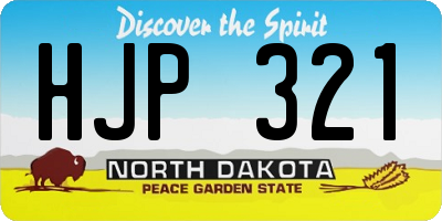 ND license plate HJP321