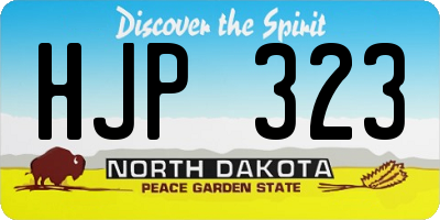 ND license plate HJP323