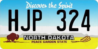 ND license plate HJP324